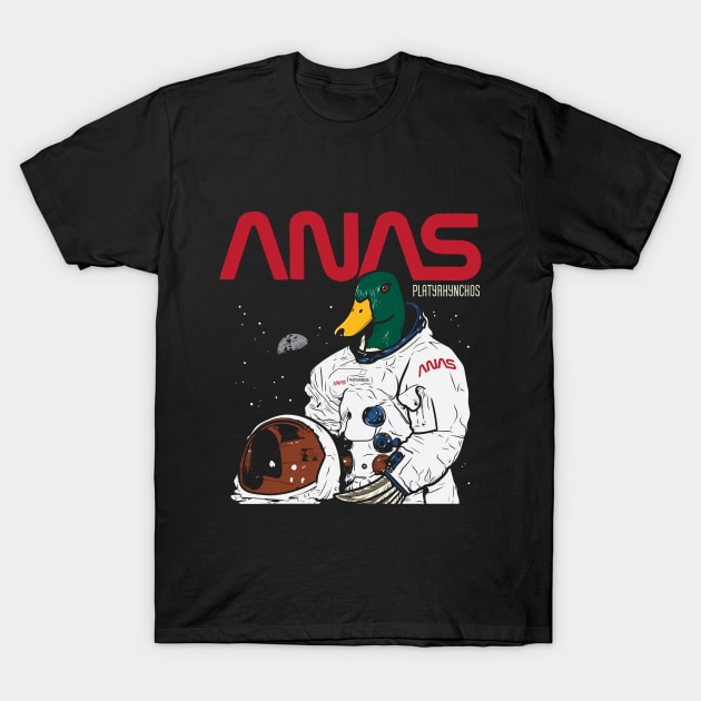 Mallard Duck Astronaut T-Shirt by leynard99